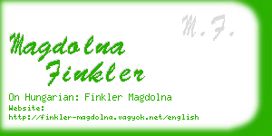 magdolna finkler business card
